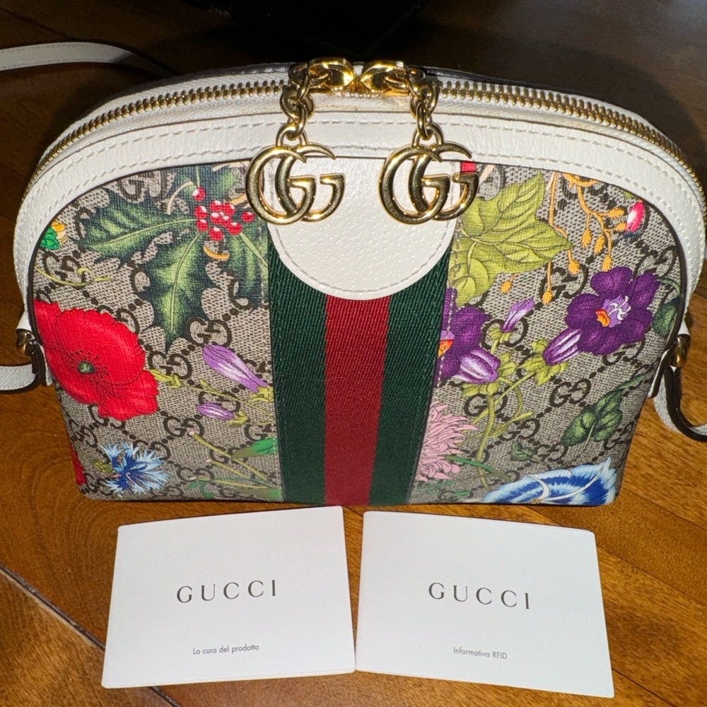 Brand new Gucci Floral Ophidia GG small shoulder bag. 
Retails at $1,995 +tax - Picture 2 of 8